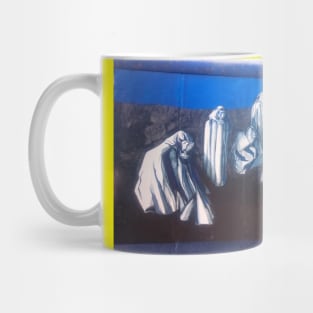 Berlin Wall Street Art Photography - Chernobyl nuclear reactor accident of 1986 - in Yellow Mug